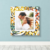 Foto Farbiges Tiermuster Leinwanddruck (Insitu (Holzboden))