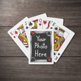 Foto Farbkarten beim Poker spielen  Spielkarten