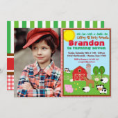 Foto "Farm Animal Barnyard Kindergeburtstag" Einladung (Vorne/Hinten)