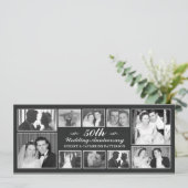 Foto Feier 50. Hochzeitstag Einladung (Stehend Vorderseite)