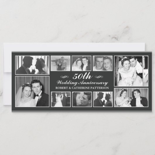 Foto Feier 50. Hochzeitstag Einladung (Vorderseite)