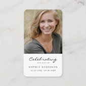 Foto-Feier Beerdigung Lebensbitterkarte Visitenkarte (Vorderseite)