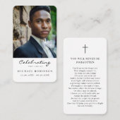 Foto-Feier Beerdigung Lebensbitterkarte Visitenkarte (Vorne/Hinten)