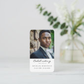 Foto-Feier Beerdigung Lebensbitterkarte Visitenkarte (Stehend Vorderseite)