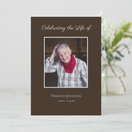 Foto Feier der Beerdigung des Lebenswerkes Programm (Stehend Vorderseite)