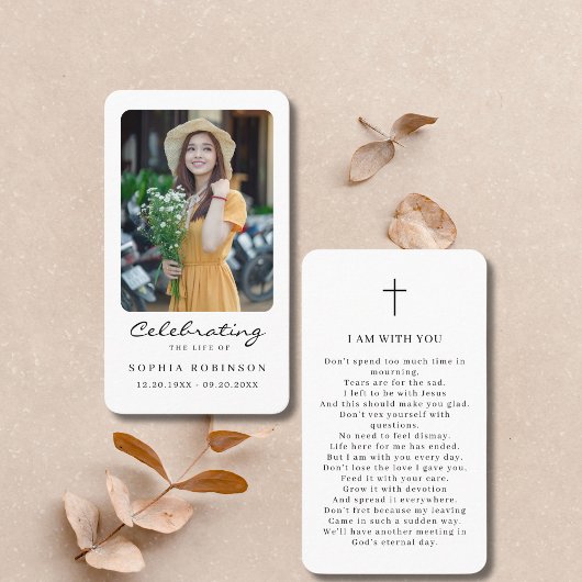 Foto Feier des Lebens Gedenkkarte Visitenkarte