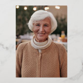 Foto Feier des Lebens RoseGold Einladung (Rückseite)