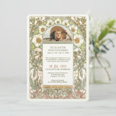 Foto Feier des Lebens von Alphonse Mucha Einladung (Stehend Vorderseite)