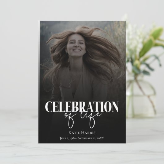 Foto-Feier zum Lebensbeerungsprogramm Einladung (Stehend Vorderseite)