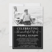 Foto-Feier zur Beerdigung des Lebens Einladung (Vorderseite)