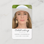 Foto-Feier zur Gedenkkarte des Lebensgefühls Visitenkarte (Vorderseite)