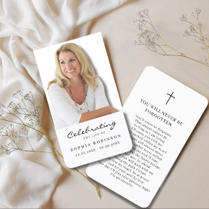 Foto-Feier zur Gedenkkarte des Lebensgefühls Visitenkarte