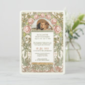 Foto Feiern von Mucha Einladung (Stehend Vorderseite)