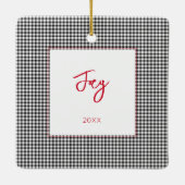 Foto Feiertag JAHR Candy Cane Jährlich Keramikornament (Rückseite)