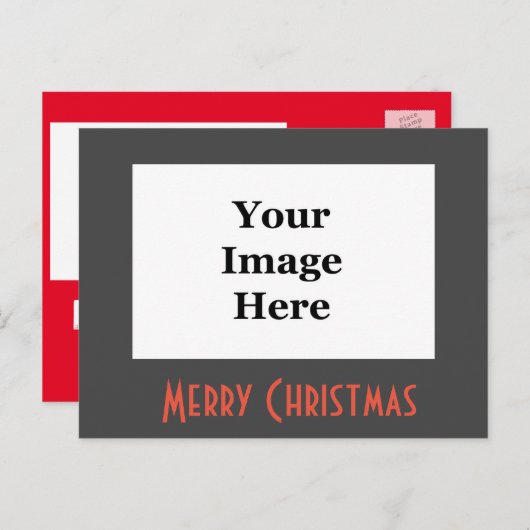 Foto Feiertag Weihnachten Gruß Postkarte (Vorne/Hinten)