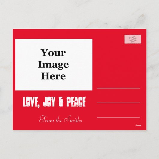 Foto Feiertag Weihnachten Gruß Postkarte (Rückseite)