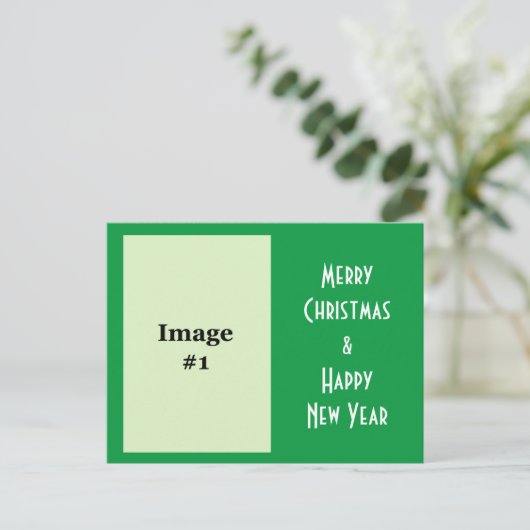 Foto Feiertag Weihnachten Gruß Postkarte (Stehend Vorderseite)