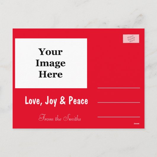 Foto Feiertag Weihnachten Gruß Postkarte (Rückseite)