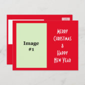 Foto Feiertag Weihnachten Gruß Postkarte (Vorne/Hinten)