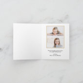 Foto-Feiertage mit weißem Kiefernholz Einladung (Innenseite)