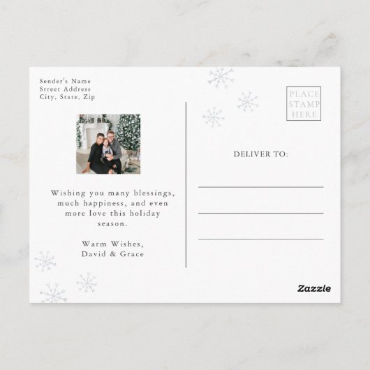 Foto Feiertage Postkarte (Rückseite)