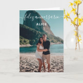 Foto Feliz Aniversario Geburtstagskarte Karte (Gelbe Blume)