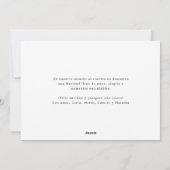 Foto Feliz Navidad Feiertagskarte (Rückseite)