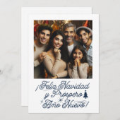 Foto Feliz Navidad & Próspero Año Nuevo Einladung (Vorne/Hinten)