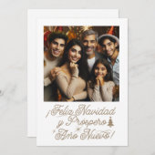 Foto Feliz Navidad & Próspero Año Nuevo Einladung (Vorne/Hinten)