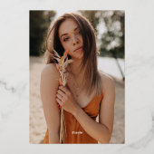 Foto fett 2024 Goldbogen Abschluss Folieneinladung (Rückseite)