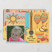 Foto Fiesta Geburtstag Einladung (Vorne/Hinten)