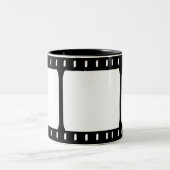 Foto-Film-Streifen-Tasse Zweifarbige Tasse (Mittel)