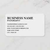 Foto Filmstreifen Fotografie Visitenkarte (Rückseite)