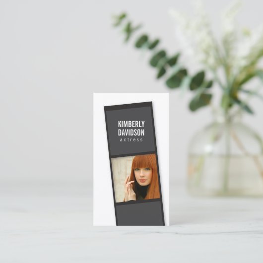 Foto-Filmstreifen für Schauspieler, Modelle Visitenkarte (Stehend Vorderseite)