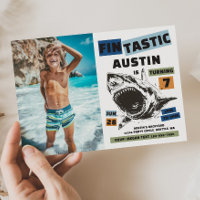 Foto Fin-Tastische Hai-Geburtstagseinladung