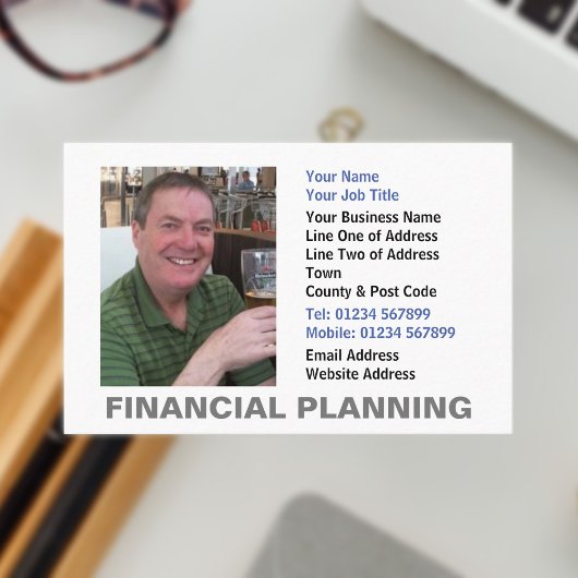 Foto Finanzplanung Visitenkarte