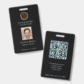 Foto-Firmenlogo QR-Code Aquamarin Ausweis (Vorder- & Rückseite)