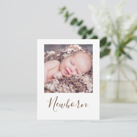 Foto First Birthday Banner Card (Stehend Vorderseite)
