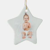 Foto First Christmas hochladen Keramik Ornament (Rechts)