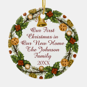 Foto First Christmas New Zuhause Keramik Ornament