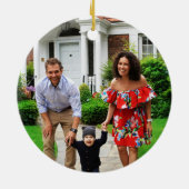 Foto First Christmas New Zuhause Keramik Ornament (Hinten)