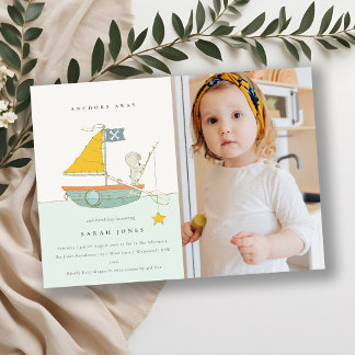 Foto Fischen Bären Kinder jeden Alters Geburtstag  Dankeskarte