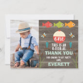 Foto Fischen Thema Geburtstag Danke Karte (Vorderseite)