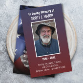 Foto "Flag Beatenkarte" Ombre Blue Red Card Visitenkarte