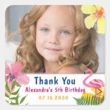 Foto Flamingo Girl Geburtstag Vielen Dank