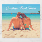 Foto-Flasche kennzeichnen Ihre Fotos und Text Schaumweinetikett (Einzelnes Label)