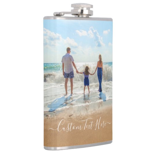 Foto-Flasche mit benutzerdefiniertem Text Flachmann (Rechts)