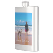 Foto-Flasche mit benutzerdefiniertem Text Flachmann (Links)