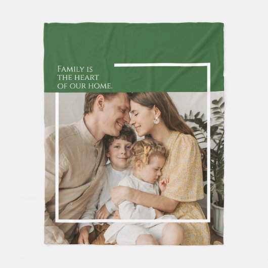 Foto Fleece Blanket mit Botschaft - gemütlich und  (Vorderseite)