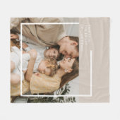 Foto Fleece Blanket mit Botschaft - gemütlich und (Vorderseite (Horizontal))